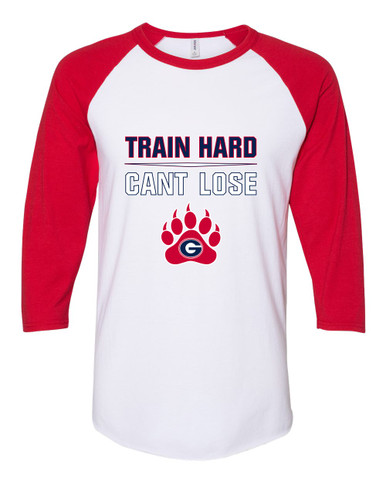 Grassfield Grizzlies Train Hard, Can't Lose Women's Baseball T-Shirt