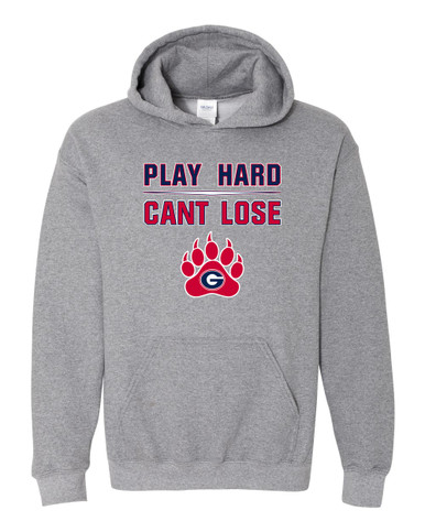 Grassfield Grizzlies Play Hard, Can't Lose Men's Hoodie