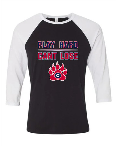 Grassfield Grizzlies Play Hard, Can't Lose Women's Baseball T-Shirt
