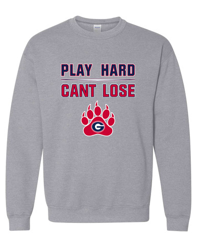 Grassfield Grizzlies Play Hard, Can't Lose Men's Sweatshirt