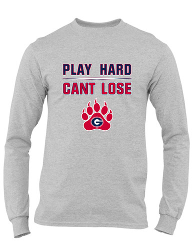 Grassfield Grizzlies Play Hard, Can't Lose Men's LS T-Shirt