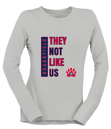 Grassfield Grizzlies They Not Like Us #1 Women's Premium LS T-Shirt