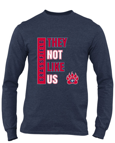 Grassfield Grizzlies They Not Like Us #1 Men's Premium LS T-Shirt