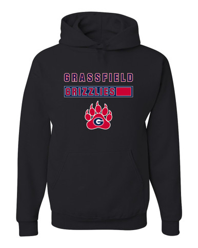 Grassfield Grizzlies Mascot #7 Men's Premium Hoodie
