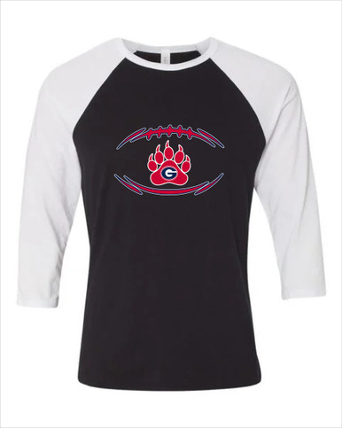 Grassfield Grizzlies Football #3 Women's Baseball T-Shirt