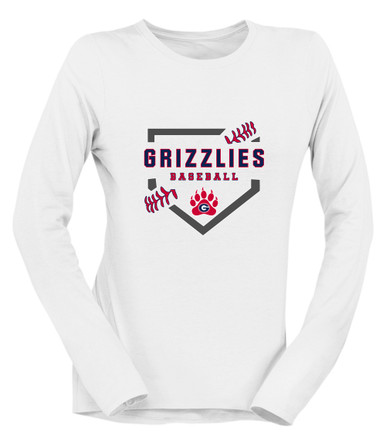 Grassfield Grizzlies Baseball #2 Women's Premium LS T-Shirt