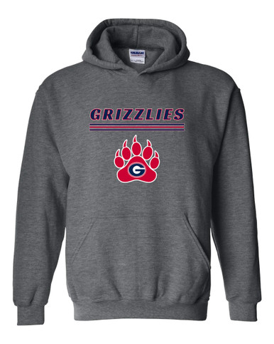 Grassfield Grizzlies Mascot #8 Men's Hoodie