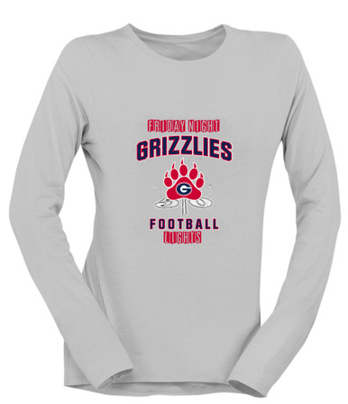 Grassfield Grizzlies Football #6 Women's LS T-Shirt
