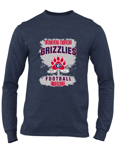 Grassfield Grizzlies Football #6 Men's Premium LS T-Shirt