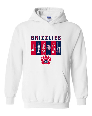 Grassfield Grizzlies Band # 2 Men's Hoodie