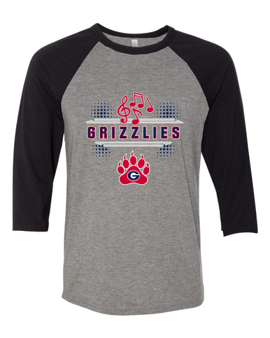 Grassfield Grizzlies Band # 3 Women's Baseball T-Shirt