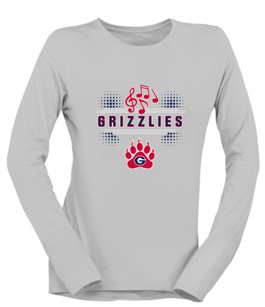 Grassfield Grizzlies Band # 3 Women's LS T-Shirt