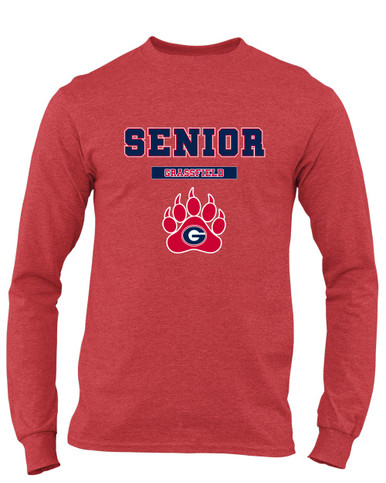 Grassfield Grizzlies Senior #2 Men's LS T-Shirt