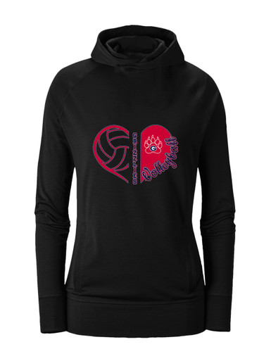 Grassfield Grizzlies Heart Volleyball Women's Hoodie