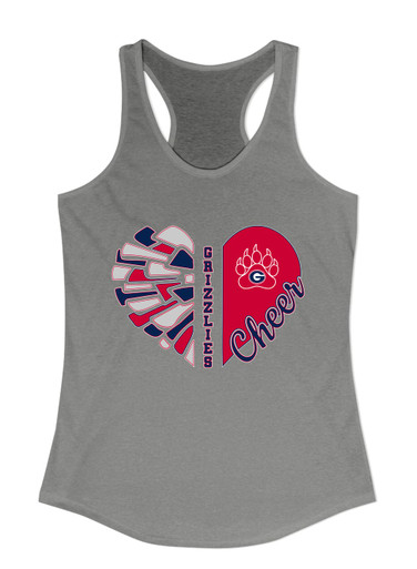 Grassfield Grizzlies Heart Cheer Women's Tank Top