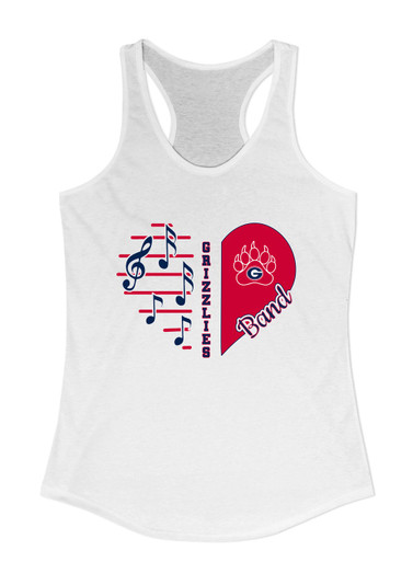 Grassfield Grizzlies Heart Band Women's Tank Top