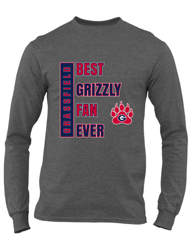 Grassfield Grizzlies Best Grizzly Fan Men's LS T-Shirt