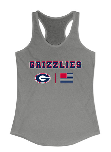 Grassfield Grizzlies G Script Team Colors Flag Women's Tank Top