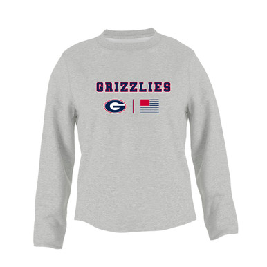 Grassfield Grizzlies G Script Team Colors Flag Women's Sweatshirt