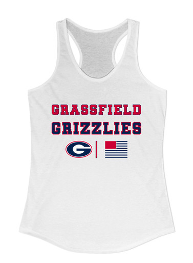 Grassfield Grizzlies G Script Spirit Flag Women's Tank Top