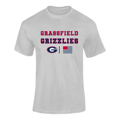 Grassfield Grizzlies G Script Spirit Flag Men's Premium SS T-Shirt