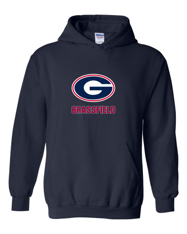 Grassfield Grizzlies G Script Mascot #2 Men's Hoodie