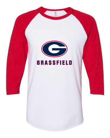 Grassfield Grizzlies G Script Mascot #2 Women's Baseball T-Shirt