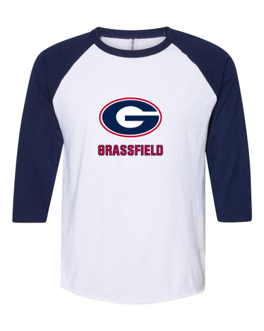 Grassfield Grizzlies G Script Mascot #2 Men's Baseball T-Shirt