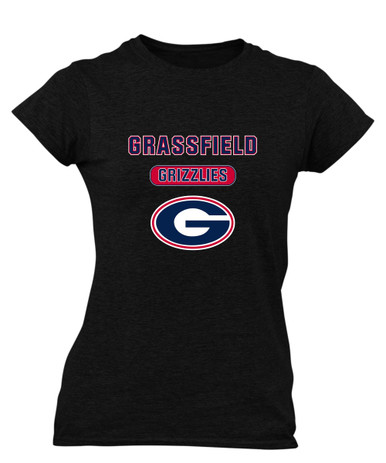 Grassfield Grizzlies G Script Mascot #3 Women's Premium SS T-Shirt