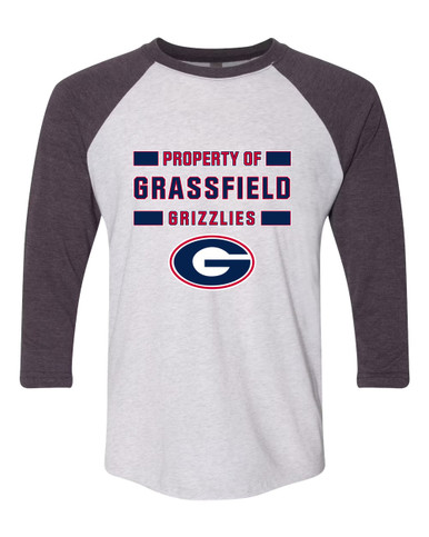 Grassfield Grizzlies G Script Property Of Women's Baseball T-Shirt