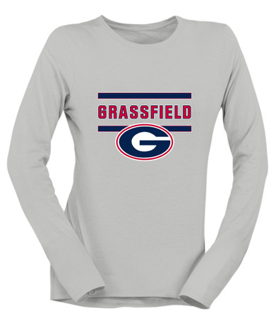 Grassfield Grizzlies G Script Mascot #4 Women's Premium LS T-Shirt