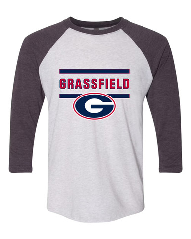 Grassfield Grizzlies G Script Mascot #4 Men's Baseball T-Shirt
