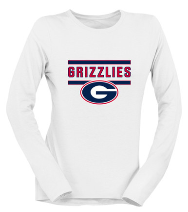 Grassfield Grizzlies G Script Mascot #5 Women's Premium LS T-Shirt