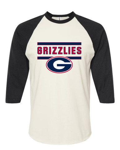 Grassfield Grizzlies G Script Mascot #5 Women's Baseball T-Shirt
