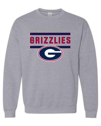 Grassfield Grizzlies G Script Mascot #5 Men's Sweatshirt