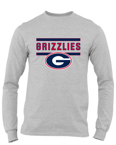 Grassfield Grizzlies G Script Mascot #5 Men's LS T-Shirt