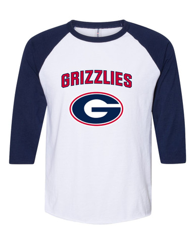 Grassfield Grizzlies G Script Mascot #6 Women's Baseball T-Shirt