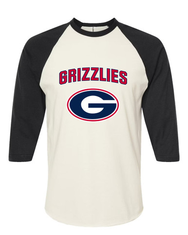 Grassfield Grizzlies G Script Mascot #6 Men's Baseball T-Shirt
