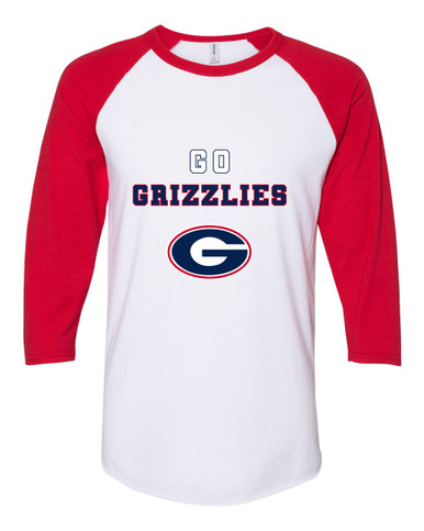 Grassfield Grizzlies G Script Go Team Men's Baseball T-Shirt