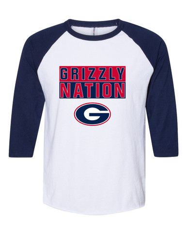 Grassfield Grizzlies G Script Nation #1 Women's Baseball T-Shirt