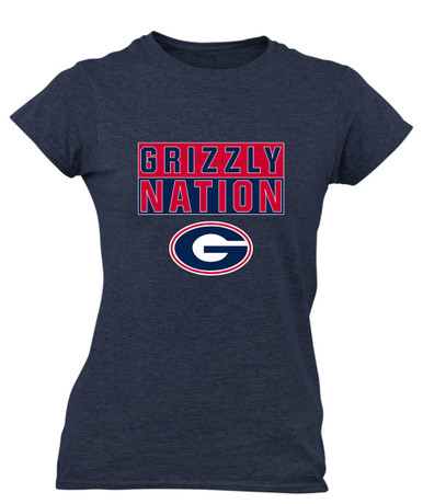 Grassfield Grizzlies G Script Nation #1 Women's Premium SS T-Shirt
