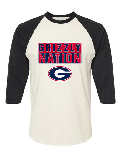Grassfield Grizzlies G Script Nation #1 Men's Baseball T-Shirt