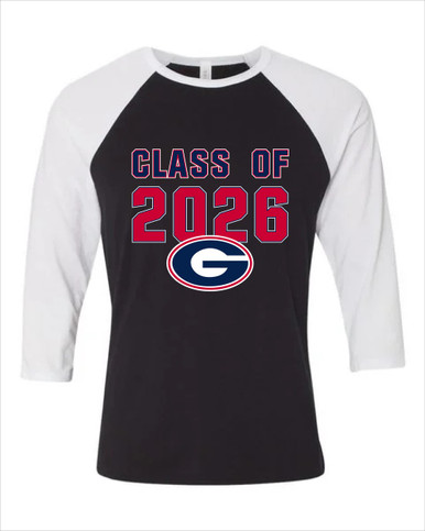 Grassfield Grizzlies G Script Class of 2026 Men's Baseball T-Shirt