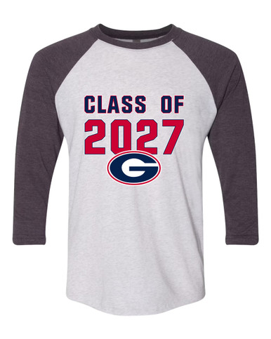 Grassfield Grizzlies G Script Class of 2027 Men's Baseball T-Shirt