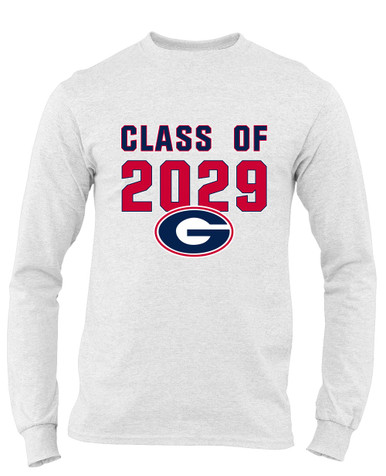 Grassfield Grizzlies G Script Class of 2029 Men's LS T-Shirt