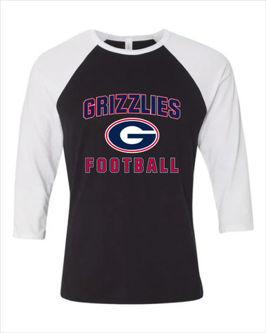 Grassfield Grizzlies G Script Football #1 Men's Baseball T-Shirt