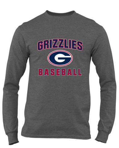 Grassfield Grizzlies G Script Baseball #1 Men's Premium LS T-Shirt