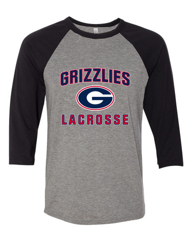 Grassfield Grizzlies G Script Lacrosse Men's Baseball T-Shirt