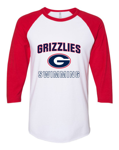 Grassfield Grizzlies G Script Swimming Men's Baseball T-Shirt