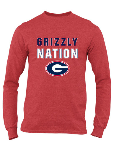 Grassfield Grizzlies G Script Nation #2 Men's Premium LS T-Shirt